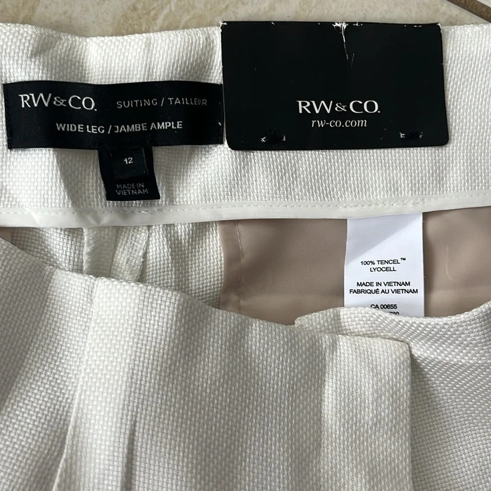 NWT RW&Co Wide Leg Tencel Pant Size 12 - Picture 9 of 12